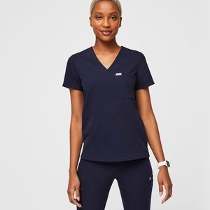 Figs Navy Catarina One Pocket Scrub Top